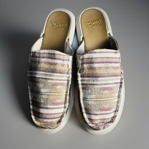 Sanuk Women’s You Got My Back Blanket Slides Clogs Mules Sz 7 NWOB NWOT